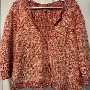Women's Marled Knit Cardigan Sweater J Jill Silk blend Women’s medium